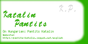 katalin pantits business card